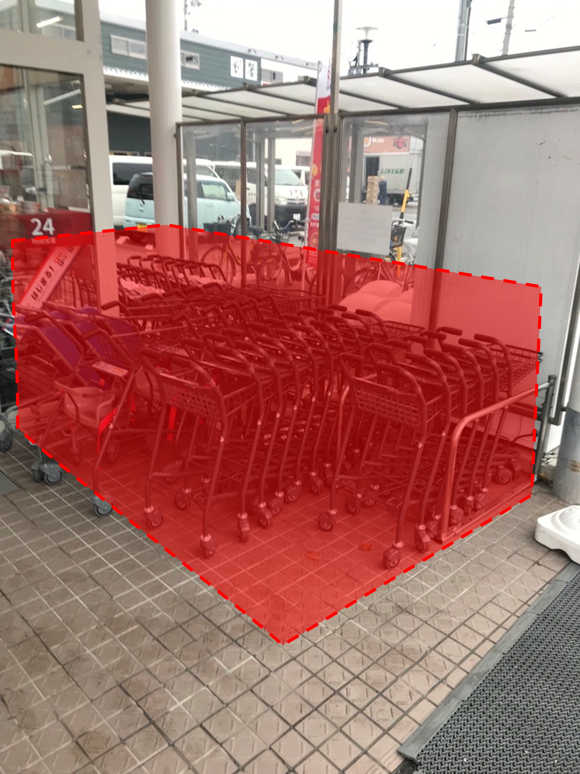 【西友　高田店】店頭（軒下）　プロモーション用途や物販、食物販のポップアップストアに最適なスーパー屋外軒先の催事イベントスペース