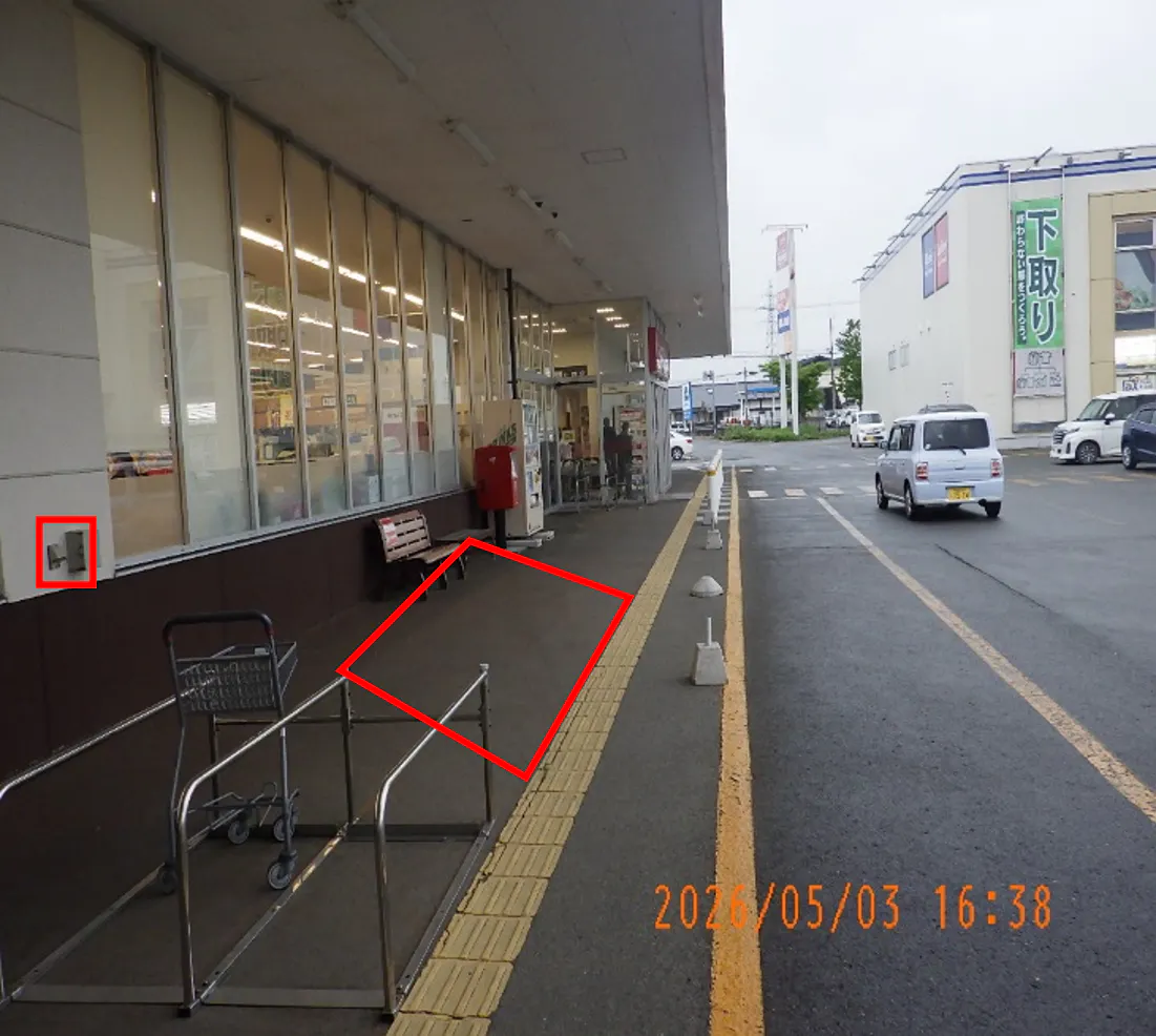 【マックスバリュ十文字南】軒下 販促プロモーションやキッチンカー出店に最適なスーパー店外催事イベントスペース