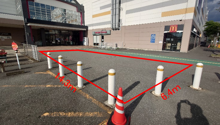 【イオン古川】正面入口前 キッチンカー出店に最適なスーパー店外催事イベントスペース