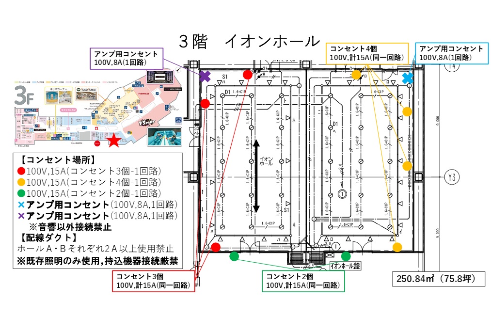【イオンモール新利府】３階 イオンホール