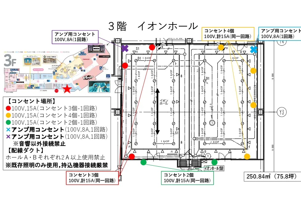 【イオンモール新利府】3階 イオンホール