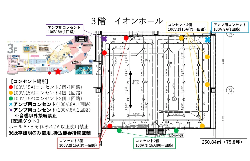 【イオンモール新利府】3階 イオンホール