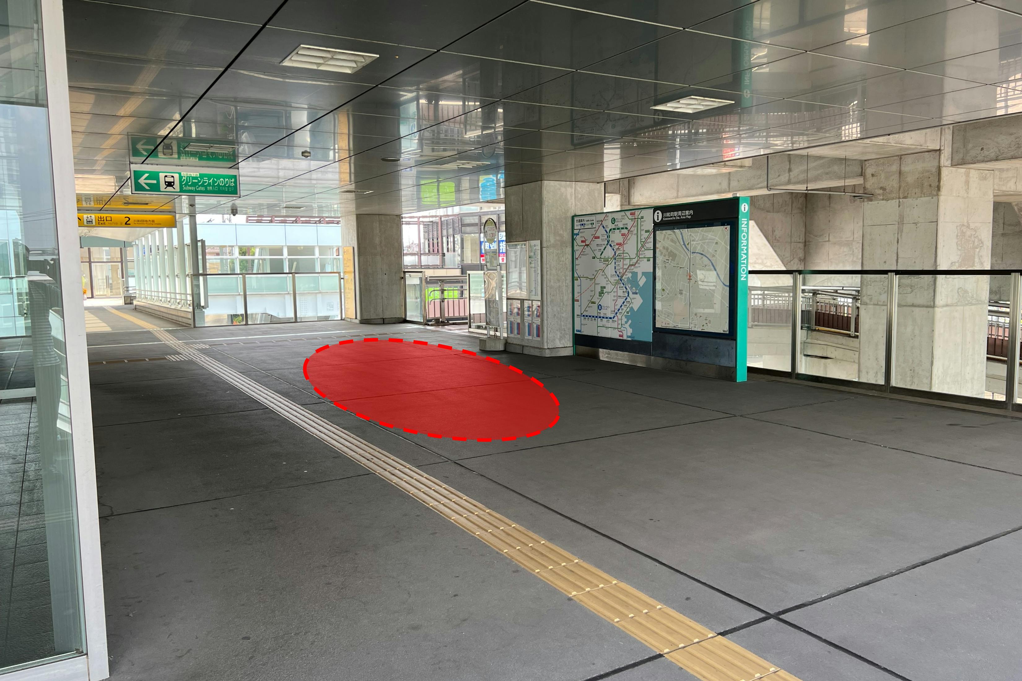 【横浜市営地下鉄グリーンライン川和町駅】各種プロモーションやサンプリングに最適な改札外通路のイベントスペース