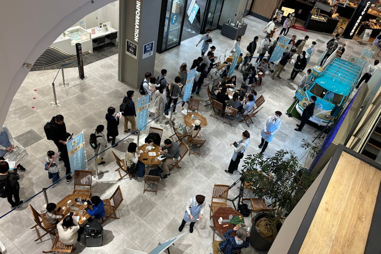 商品PRイベント(2階から撮影)