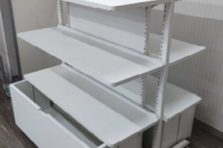 3段棚(ストック付き)×7台 H1350×W1200×D850