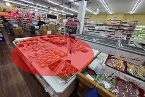 【スーパー木田屋】販促プロモーションに最適な店舗中央に位置する人通りの多いスペース