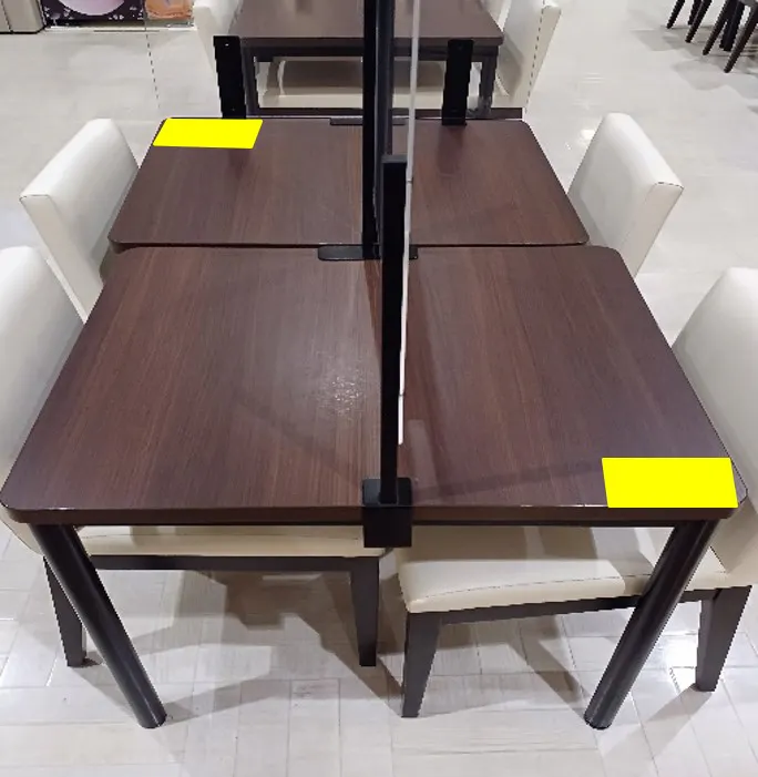 【イオンモール木更津】ﾓｰﾙﾒﾃﾞｨｱ広告　2階ﾌｰﾄﾞｺｰﾄﾃｰﾌﾞﾙ　ｼｰﾙ貼り