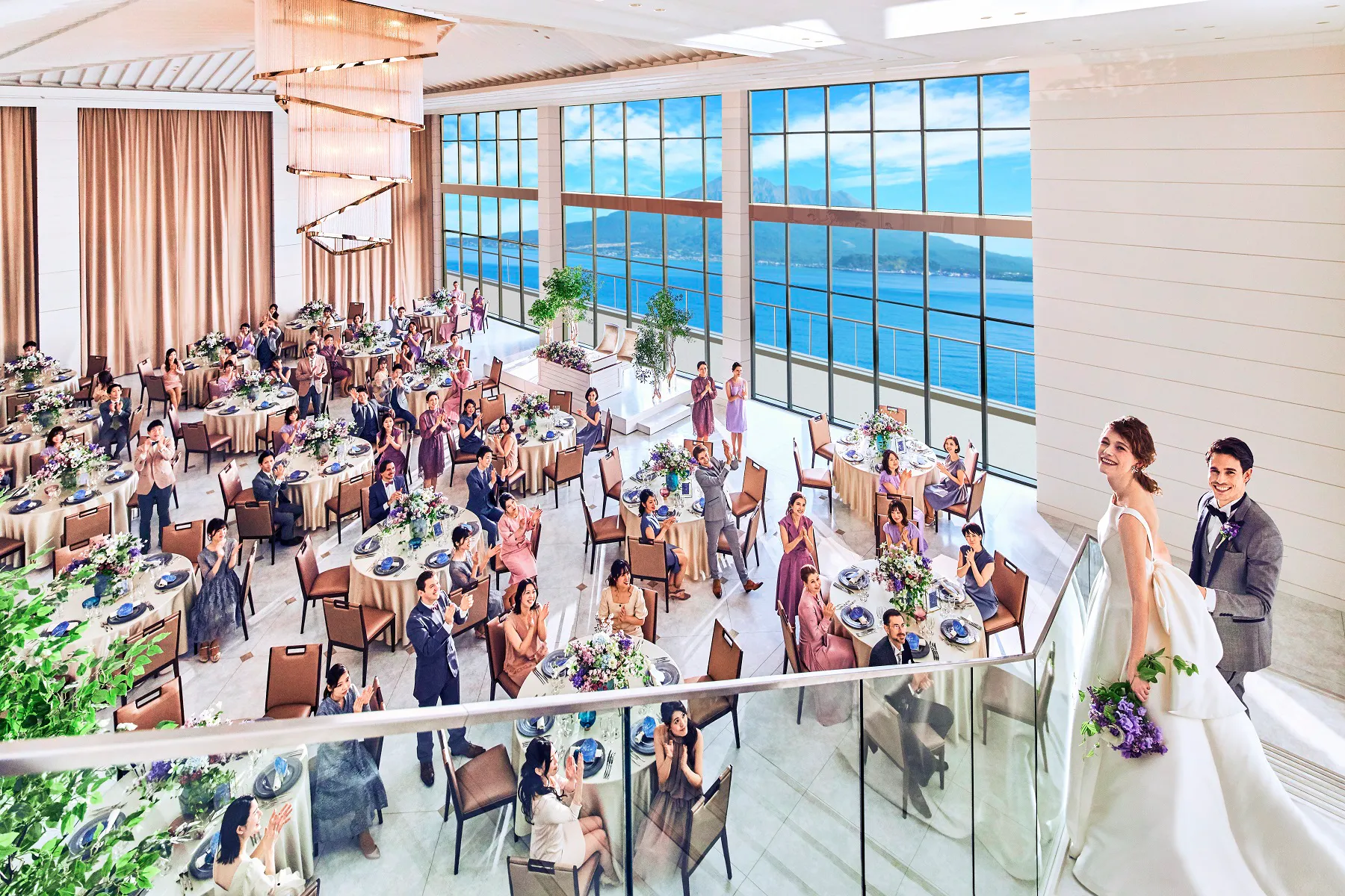 【鹿児島市祇園之洲町】桜島を一望できる、大規模な展示会や講演会に最適なイベントスぺース(Mer)