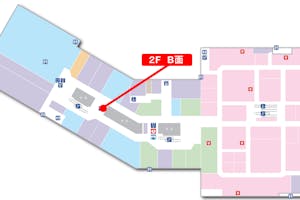 【イオンモール山形南/2階B面】物販や食物販、プロモーションイベントに最適な2階メイン動線上にある通行量の多いイベントスペース