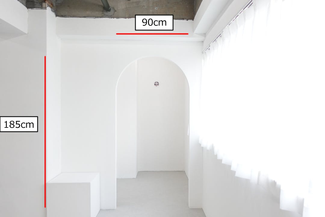 【アーチ】幅90cm、高さ185cm