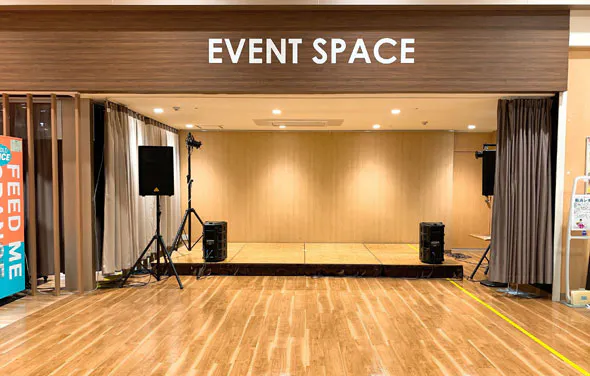 【イオンマリンピアショッピングセンター本館】各種プロモーションや物販、食物販のポップアップストアに最適な4Fの催事イベントスペース