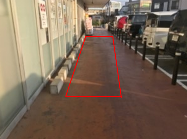 【西友　川崎神明店】1階軒先　プロモーション用途や物販、食物販のポップアップストアに最適なスーパーの屋外催事イベントスペース