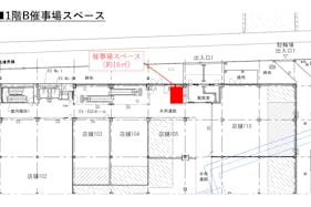 【マーケットスクエア川崎イースト】「1階催事場スペースB」 エスカレーター前&入口すぐ横で通行量の多い、物販・PRに最適なイベントスペース
