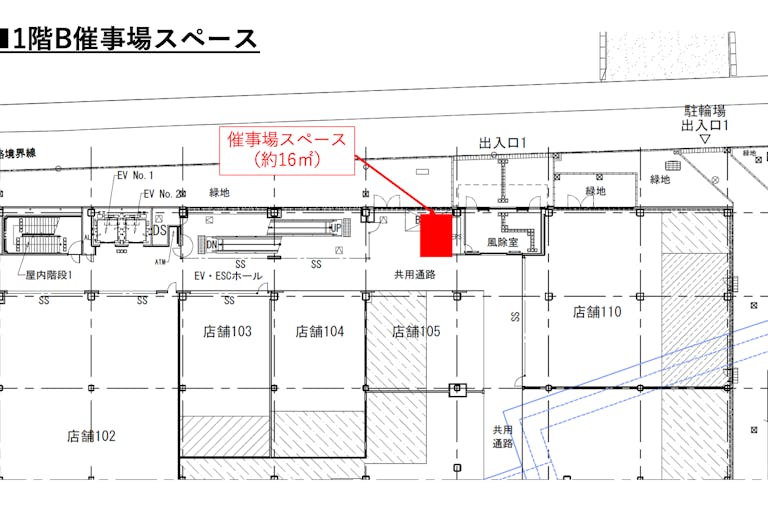 【マーケットスクエア川崎イースト】「1階催事場スペースB」 エスカレーター前&入口すぐ横で通行量の多い、物販・PRに最適なイベントスペースの画像2