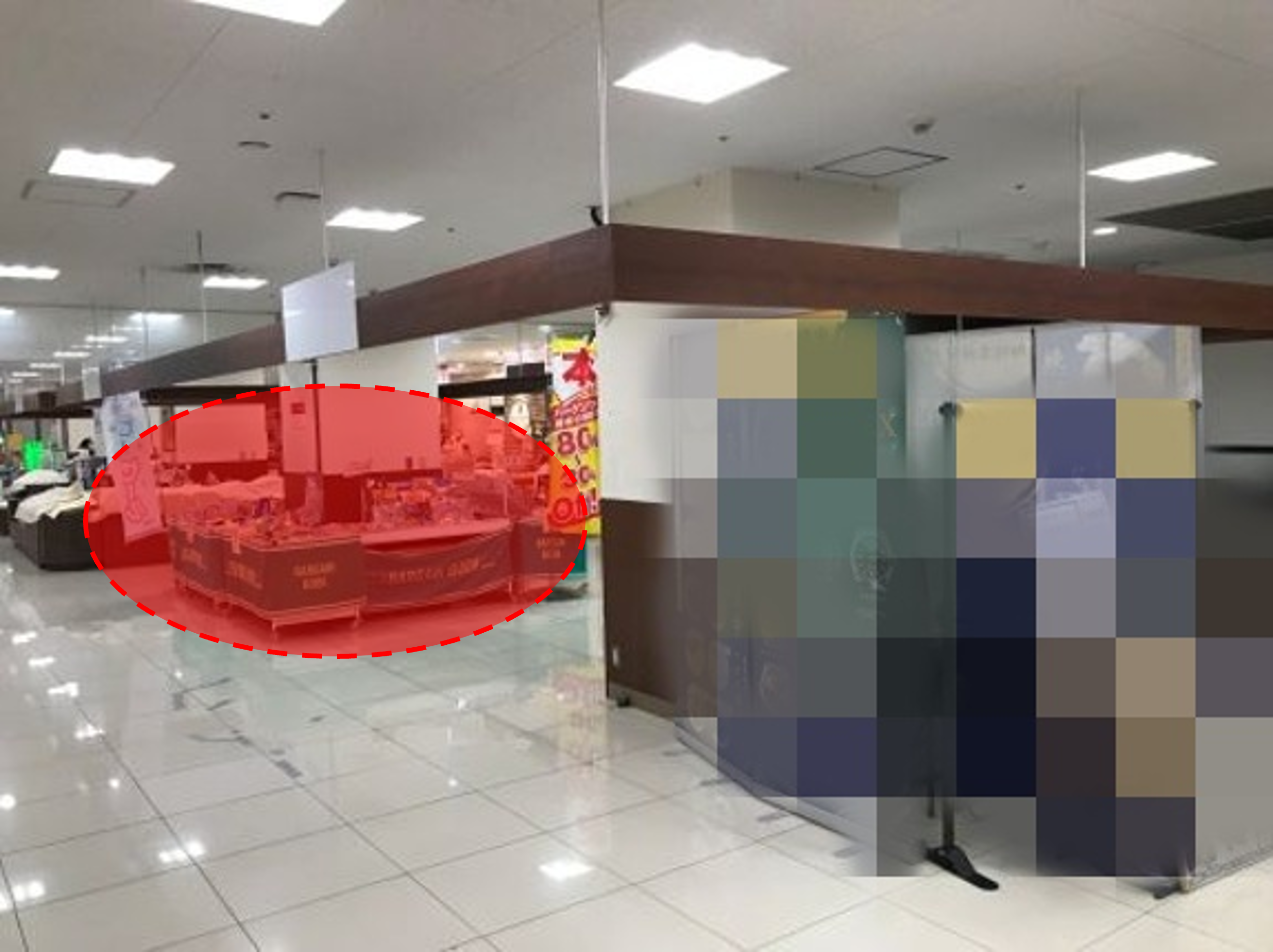 【西友　新長田店】催事場②　ポップアップストア(物販、食物販)やプロモーション用途に最適なスーパー店内催事イベントスペース