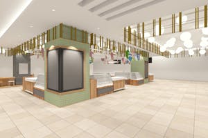 【北千住マルイ】2階 カレンダリウムF13【食物販・物産展】店内入って正面、什器完備の好立地スペース