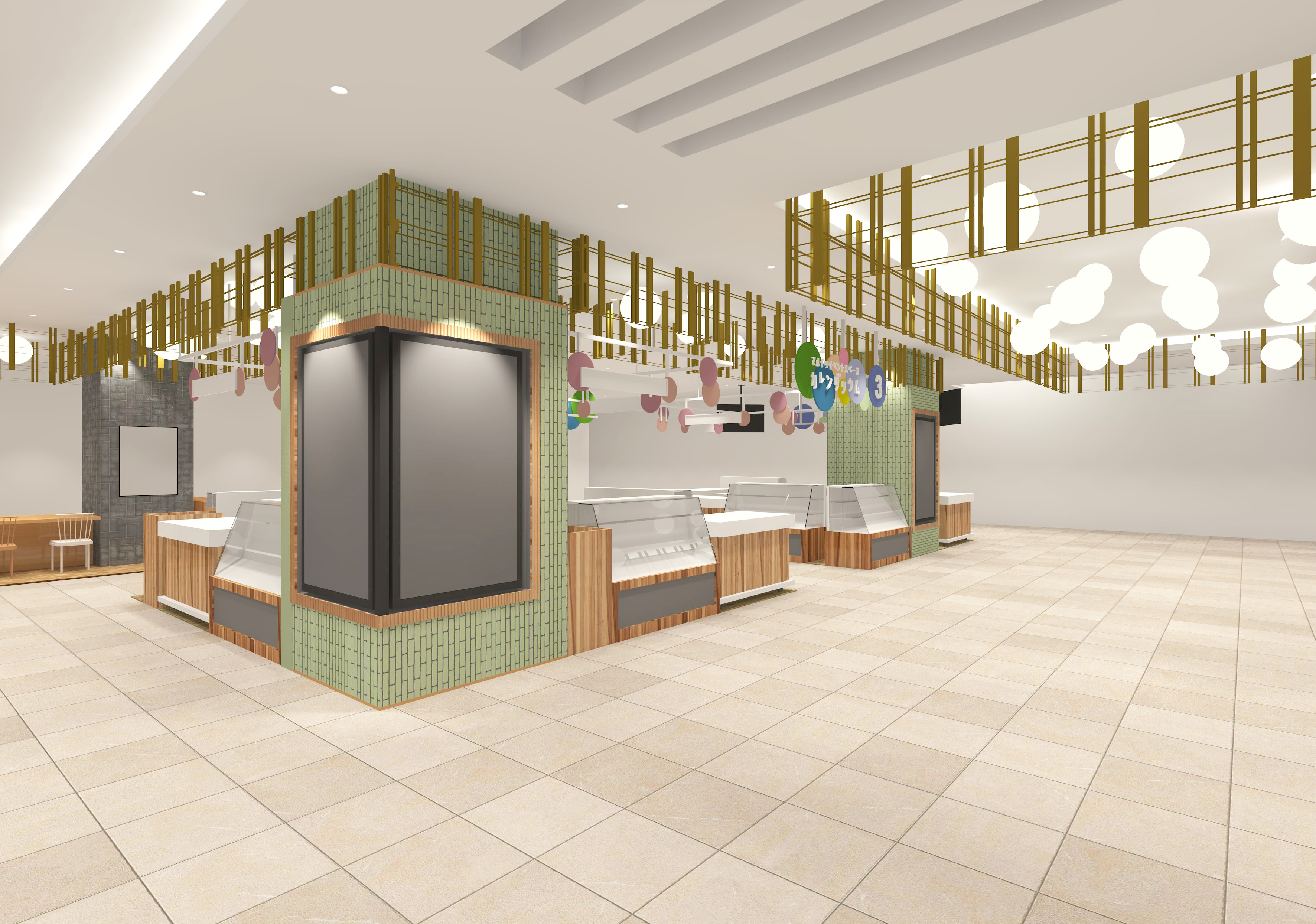 【北千住マルイ】2階 カレンダリウムF13【食物販・物産展】店内入って正面、什器完備の好立地スペース