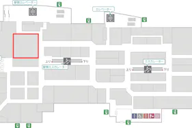 【北千住マルイ】2階 カレンダリウムF13【食物販・物産展】店内入って正面、什器完備の好立地スペース
