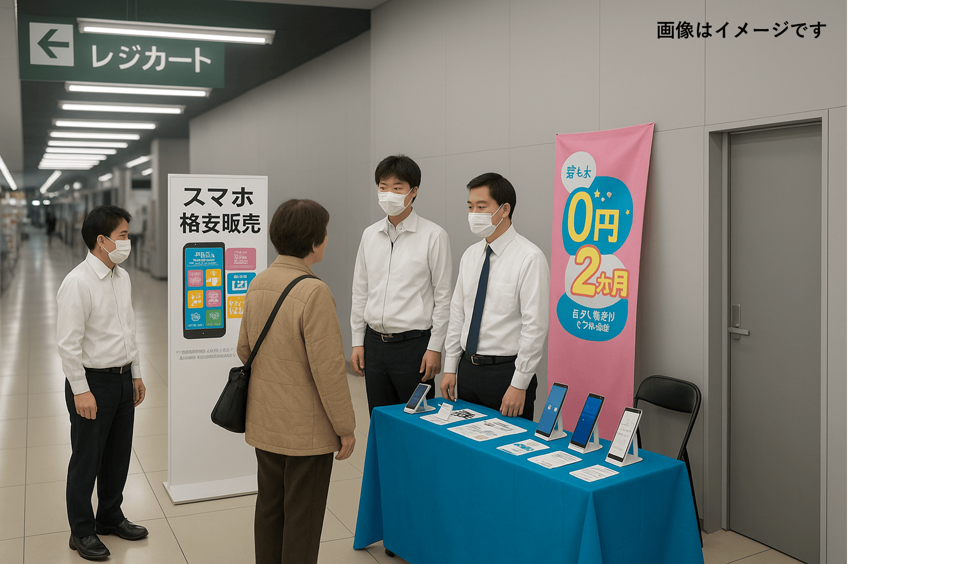 【メガセンタートライアル新宮店】プロモーションや出張販売に利用可能なカート横イベントスペース（※ウォーターサーバー不可）の画像