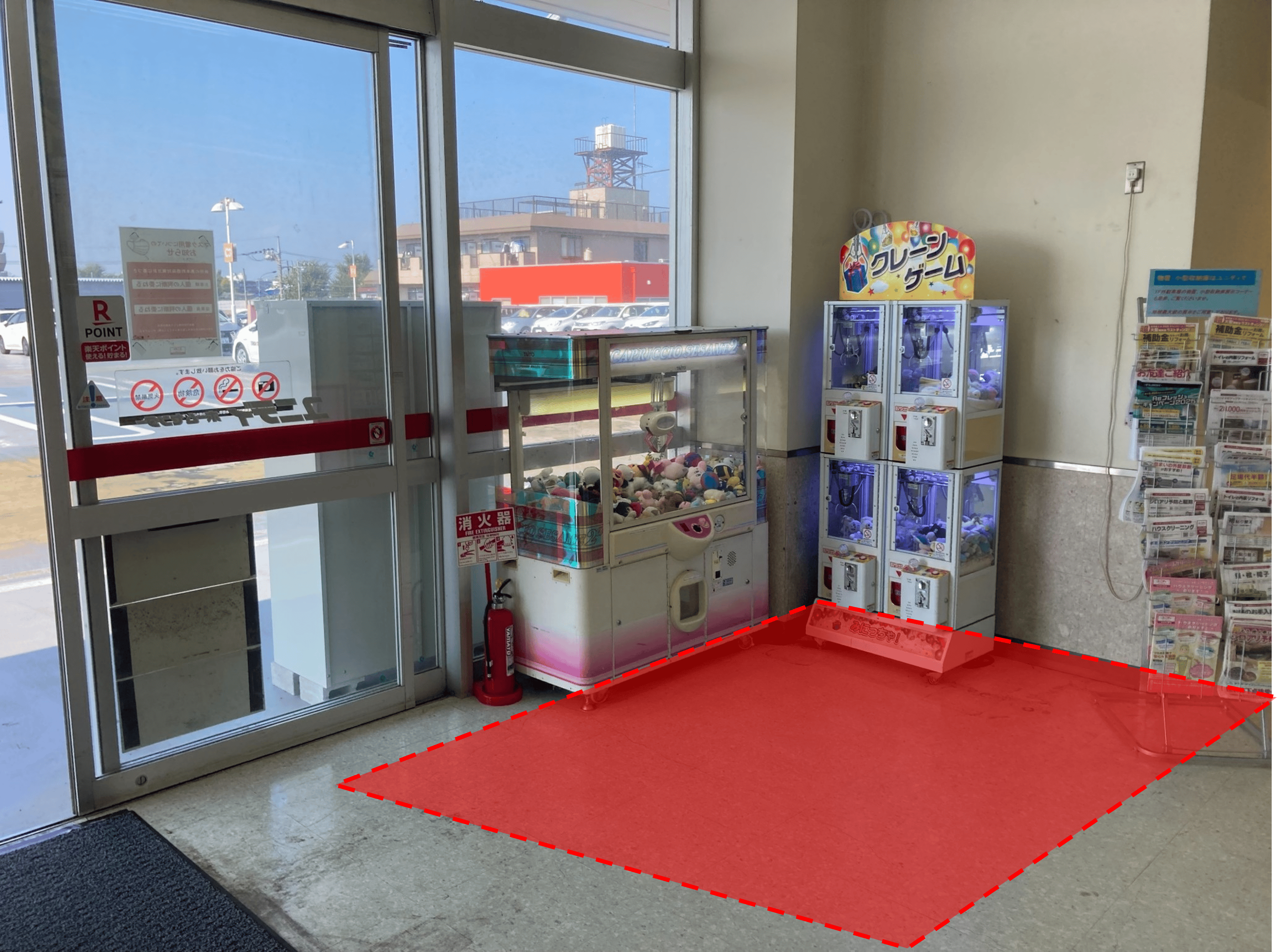 【ユニディ相模大野店】2階エレベーターホール　物販やプロモーションに最適なホームセンター内エレベーター前の催事イベントスペースの画像