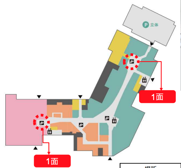 【イオンモール川口】モール内広告 エスカレーター側面
