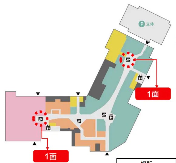 【イオンモール川口】モール内広告 エスカレーター側面