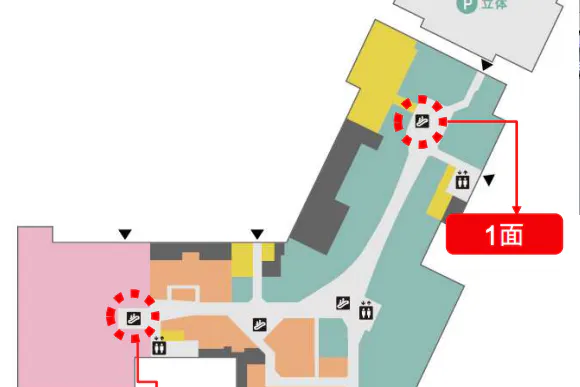 【イオンモール川口】モール内広告 エスカレーター側面