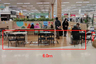 【イオンスーパーセンター盛岡渋民店】バイパス入口側フードコード 販促プロモーションや物販に最適なスーパー店内催事イベントスペース