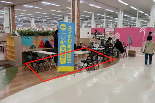 【イオンスーパーセンター盛岡渋民店】バイパス入口側フードコード 販促プロモーションや物販に最適なスーパー店内催事イベントスペース