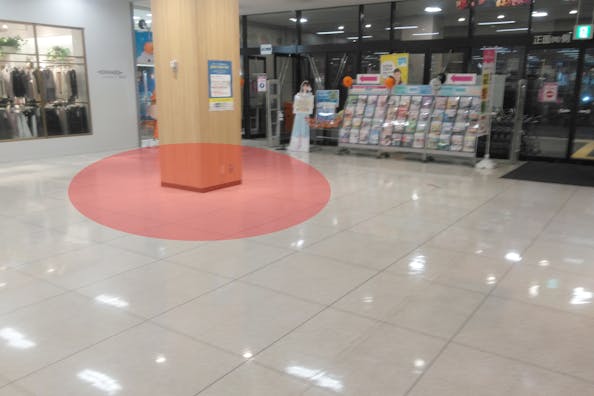 【イオン福島店】各種物販やプロモーションイベントに最適な施設1階施設出入口付近にあるイベントスペース