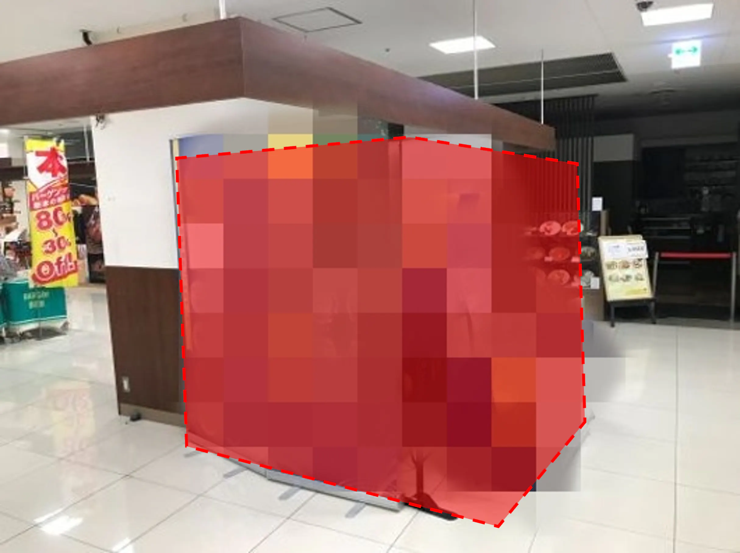 【西友　新長田店】催事場①　ポップアップストア(物販、食物販)やプロモーション用途に最適なスーパー店内催事イベントスペースの画像
