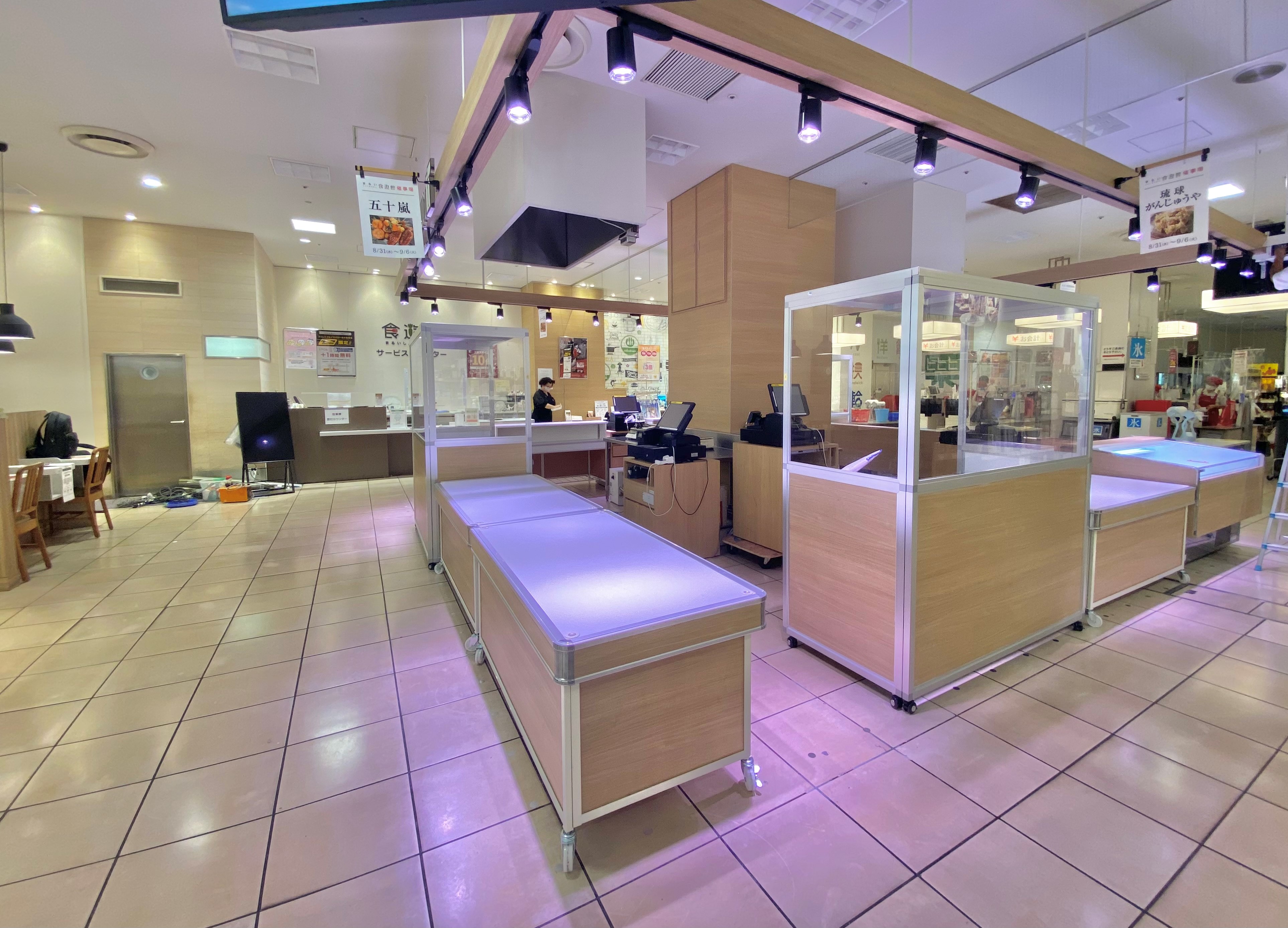 【マルイファミリー志木】1階 カレンダリウムF10【食物販・調理行為可能】生鮮食品フロアーに位置し、集合型のサークル状の区画。実演販売に最適なスペースです。