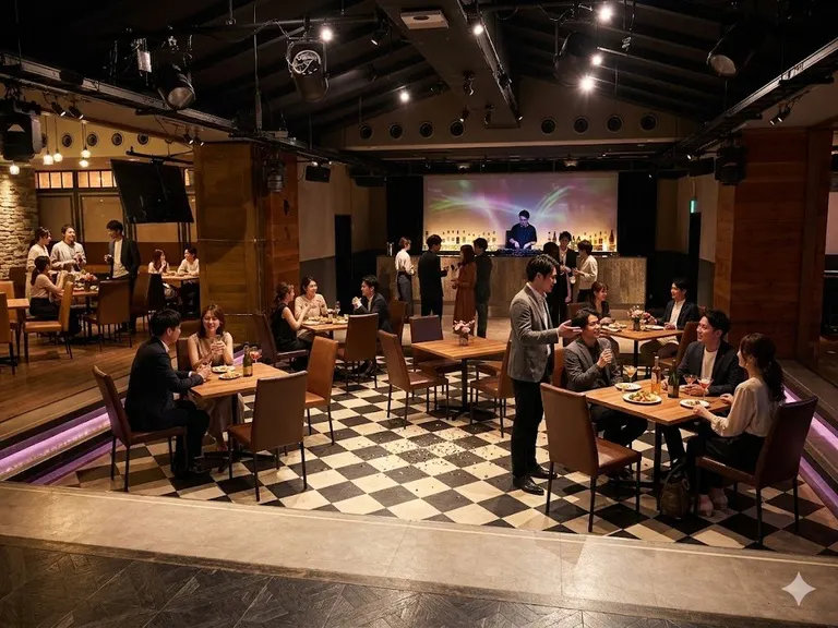 【渋谷駅1分】カフェやシアターを思わせる華やかな内装が魅力的な大型貸し切りレンタルスペース