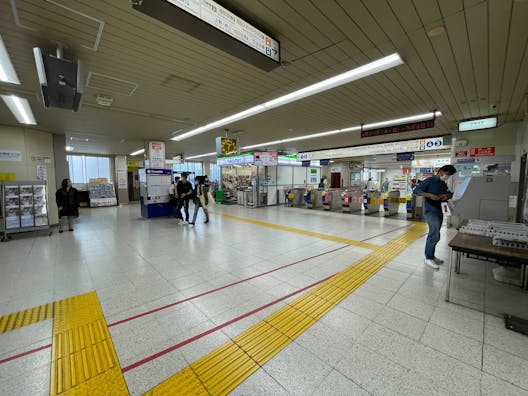 【京成高砂駅】食物販やポップアップストアに最適な人の流動が多い改札前コンコース