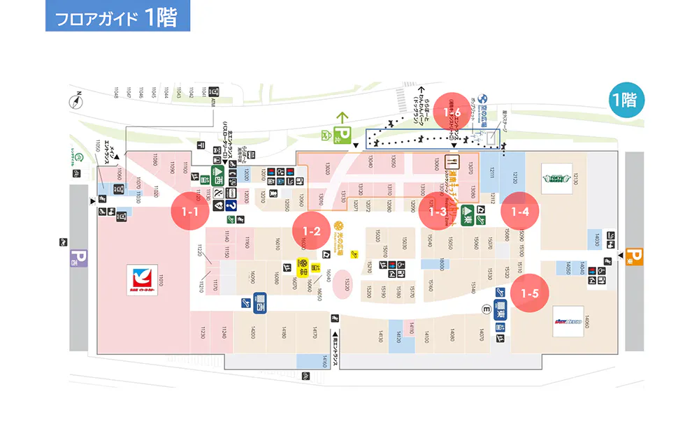【ららぽーと湘南平塚】1階 YAMA東エスカレーター下