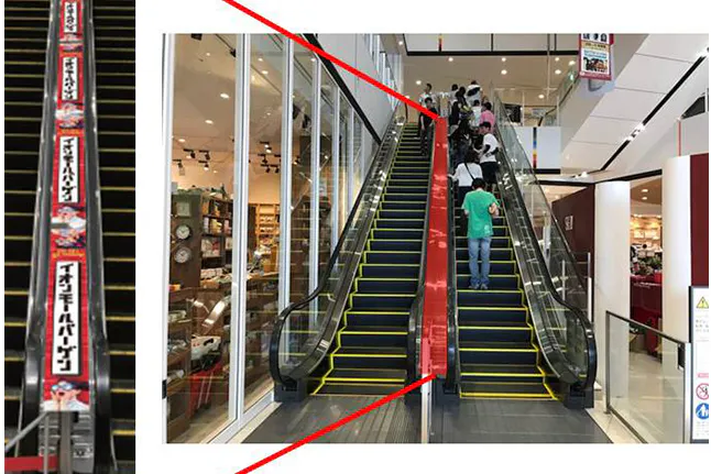 【イオンモール松本】モール内広告 エスカレーター