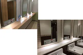 【イオンモール春日部】モール内広告 化粧室鏡