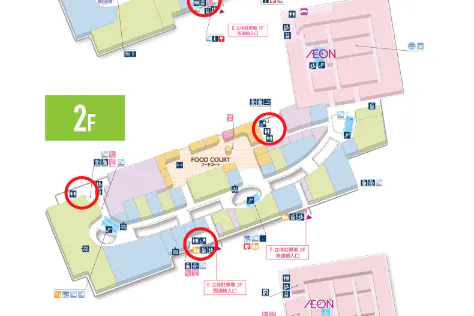 【イオンモール春日部】モール内広告 化粧室鏡