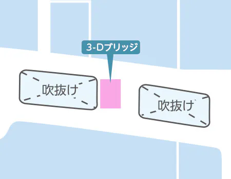 【イオンモール土浦*】3-Dブリッジ（未来屋書店/ヴィレッジヴァンガード前）