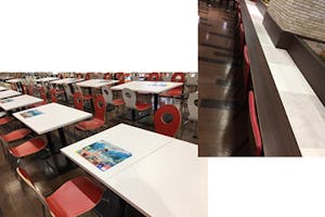 【イオンモール春日部】モール内広告 フードコートテーブルシール