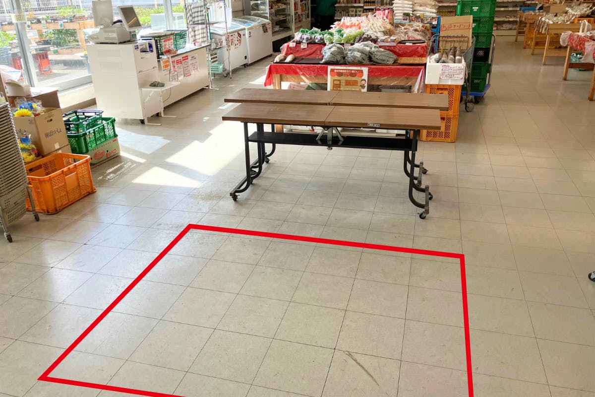 【おてんとさん南方店】販促プロモーションに最適な入口近くのレンタルスペースの画像