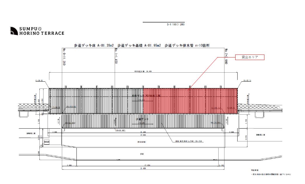 【新静岡駅5分】駿府城の外堀に立地！イベントに適したイベントスペース、駿府ホリノテラス「水辺デッキ」の画像6