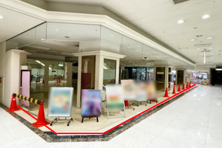 【MYMビル|1F 112区画(床・壁・天井・基本照明・空調有り)】展示販売会や物産展、大型プロモーションイベント等に最適な水戸駅直結型商業ビル1階の大型スペースの画像1