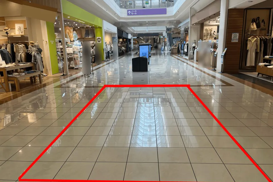 【イオンモール新居浜】『1F 催事スペースE-2』ーレストラン街に近く通行量抜群!プロモーション活動に最適なスポット