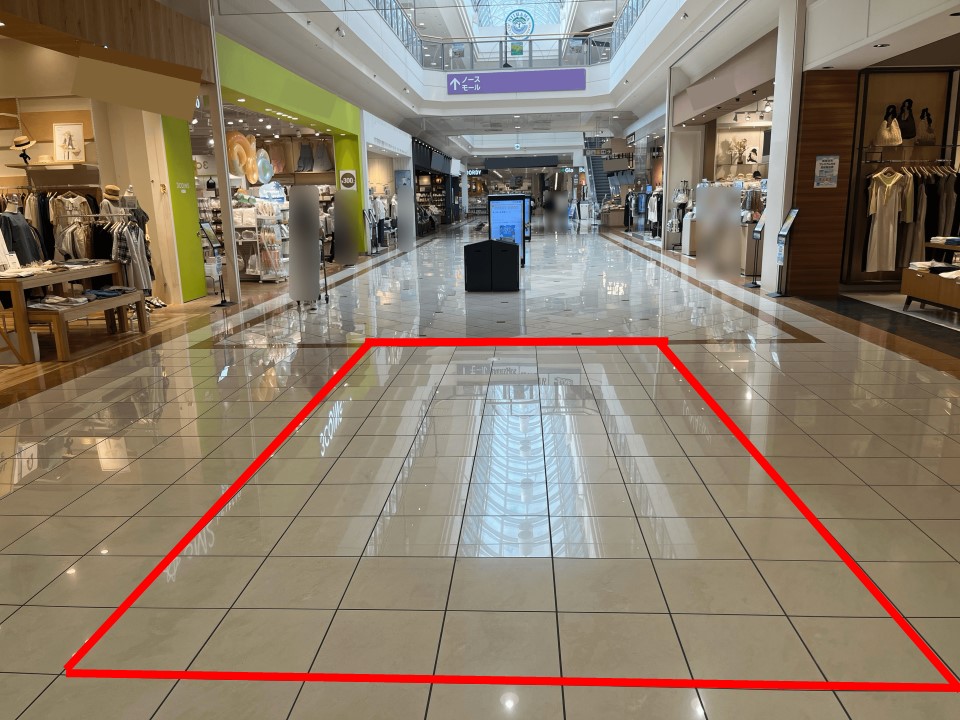 【イオンモール新居浜】『1F 催事スペースＥ-2』ｰレストラン街に近く通行量抜群！プロモーション活動に最適なスポット