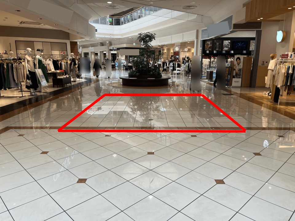 【イオンモール新居浜】『1F 催事スペースＥ-2』ｰレストラン街に近く通行量抜群！プロモーション活動に最適なスポット