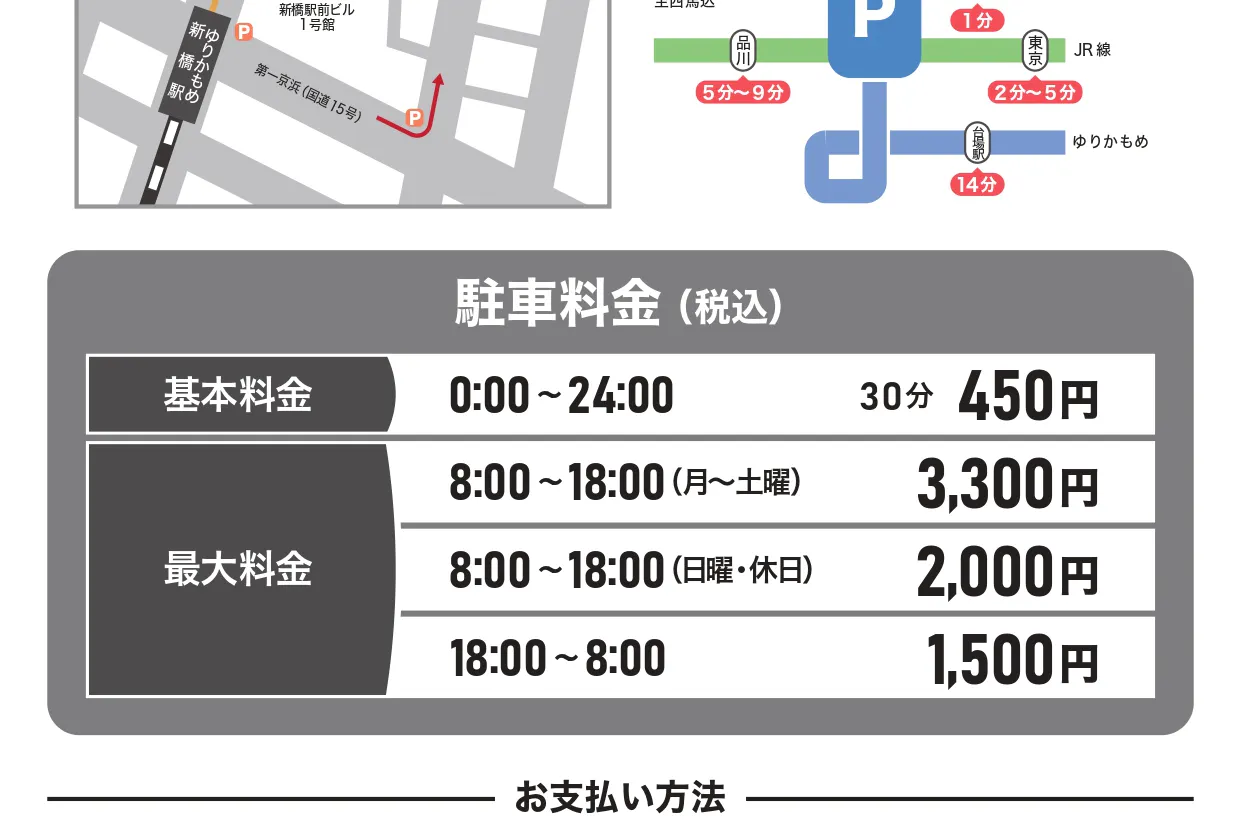 【ウィング新橋】京急しんちか駐車場_新橋_銀座_定期契約