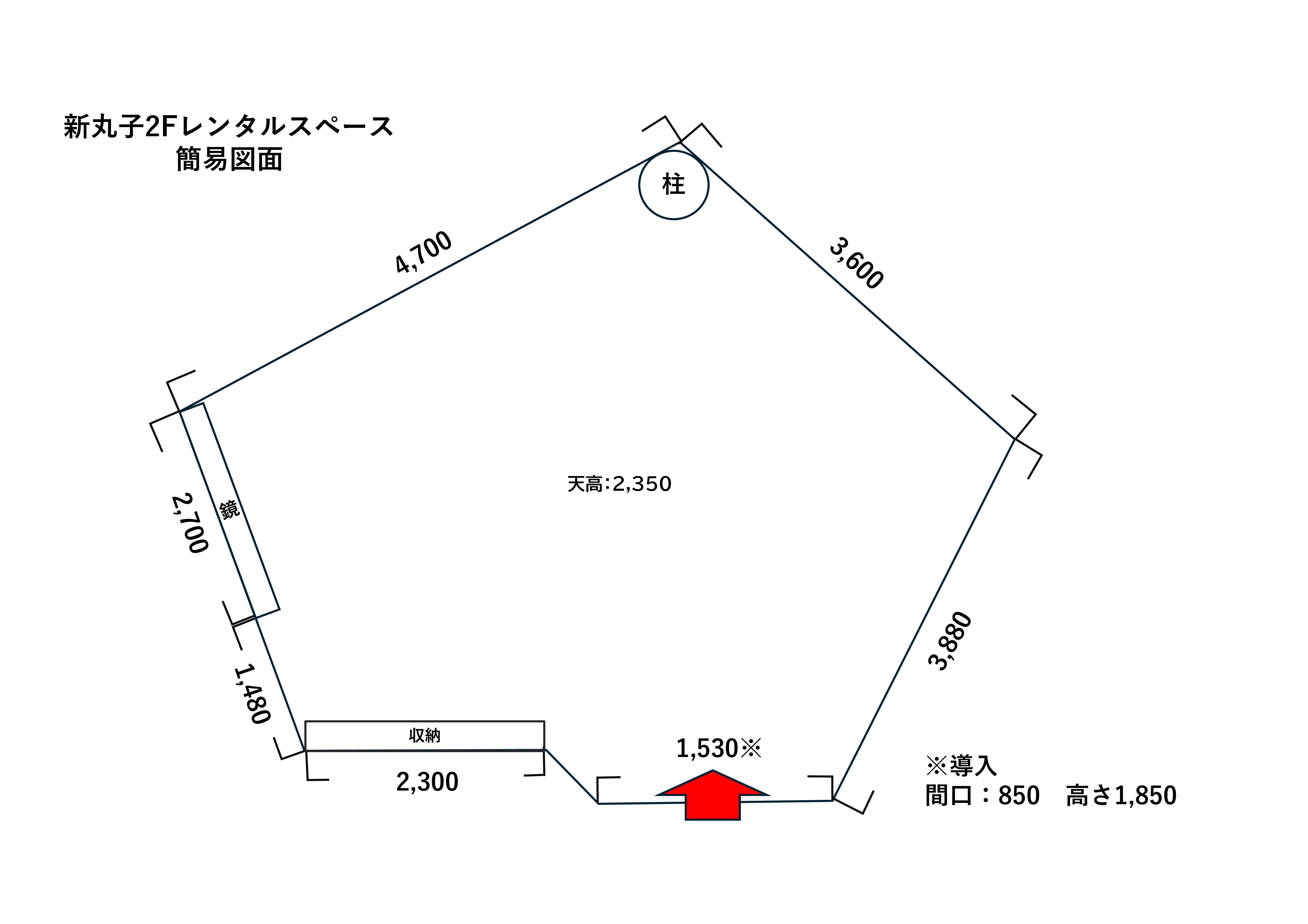 【新丸子駅1分】イベントスペース 簡易図面