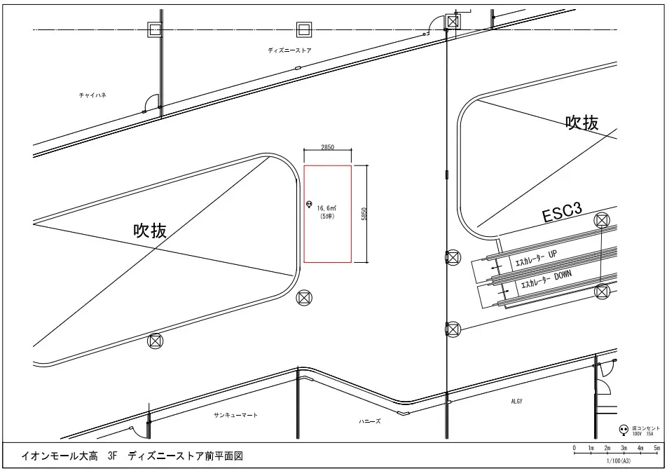 【イオンモール大高*】3F ディズニーストア前