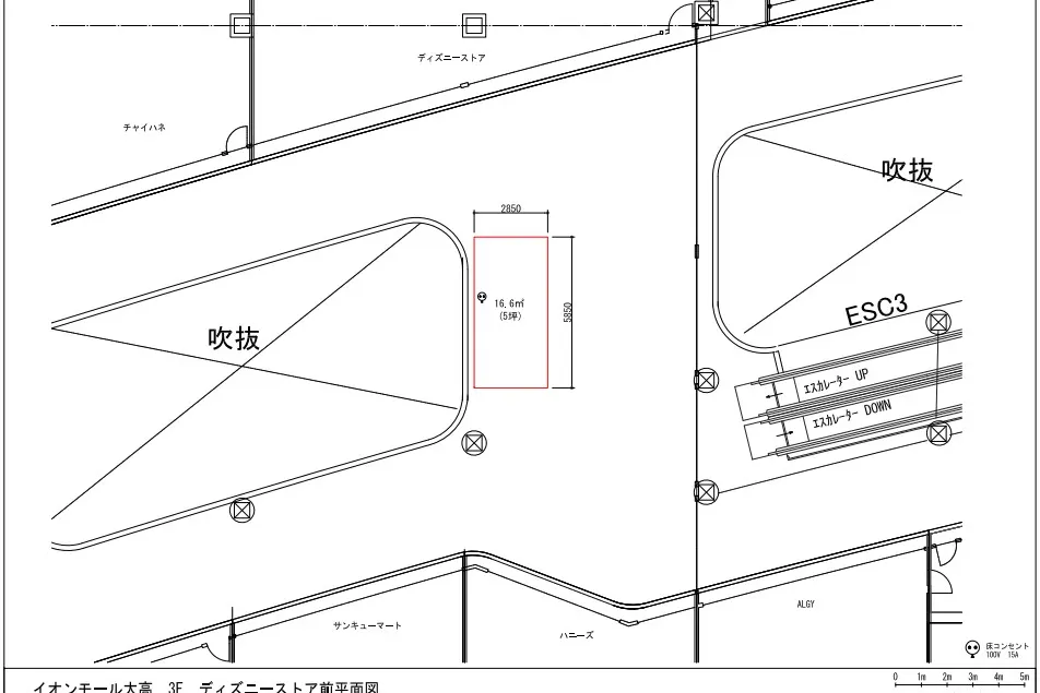 【イオンモール大高*】3F ディズニーストア前